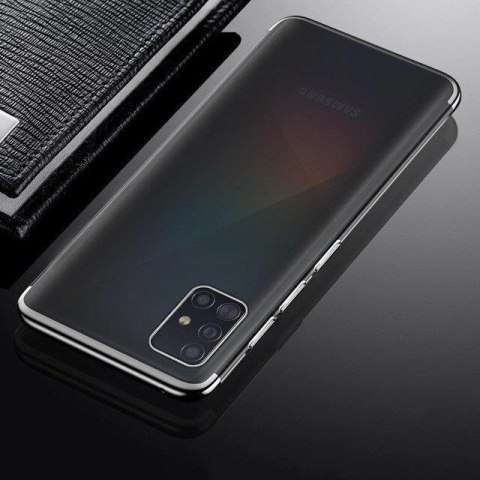Clear Color case żelowy pokrowiec etui z metaliczną ramką Samsung Galaxy A72 4G czarny Clear Color case żelowy pokrowiec etui z metaliczną ramką Samsung Galaxy A72 4G czarny