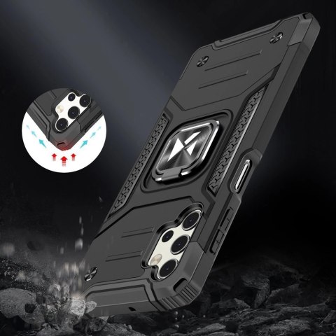 Wozinsky Ring Armor pancerne hybrydowe etui pokrowiec + magnetyczny uchwyt Samsung Galaxy A32 4G czarny Wozinsky Ring Armor pancerne hybrydowe etui pokrowiec + magnetyczny uchwyt Samsung Galaxy A32 4G czarny