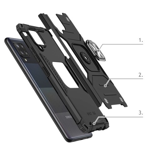 Wozinsky Ring Armor pancerne hybrydowe etui pokrowiec + magnetyczny uchwyt Samsung Galaxy A42 5G różowy Wozinsky Ring Armor pancerne hybrydowe etui pokrowiec + magnetyczny uchwyt Samsung Galaxy A42 5G różowy