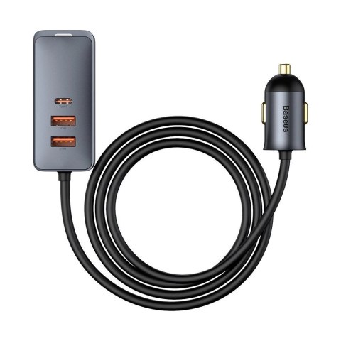 Baseus Share Together ładowarka samochodowa 3x USB / USB Typ C 120W PPS Quick Charge Power Delivery szary (CCBT-B0G) Baseus Share Together ładowarka samochodowa 3x USB / USB Typ C 120W PPS Quick Charge Power Delivery szary (CCBT-B0G)