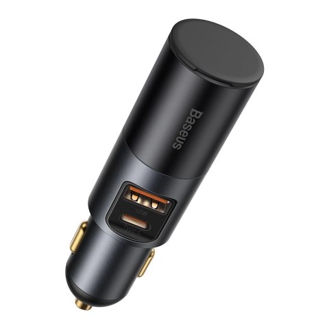 Baseus Share Together ładowarka samochodowa USB / USB Typ C / gniazdo zapalniczki 120W Quick Charge Power Delivery szary (CCBT-C Baseus Share Together ładowarka samochodowa USB / USB Typ C / gniazdo zapalniczki 120W Quick Charge Power Delivery szary (CCBT-C