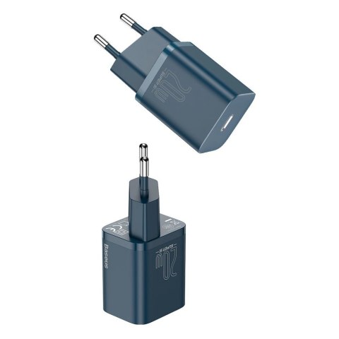 Baseus Super Si 1C szybka ładowarka USB Typ C 20W Power Delivery + kabel USB Typ C - Lightning 1m niebieski (TZCCSUP-B03) Baseus Super Si 1C szybka ładowarka USB Typ C 20W Power Delivery + kabel USB Typ C - Lightning 1m niebieski (TZCCSUP-B03)