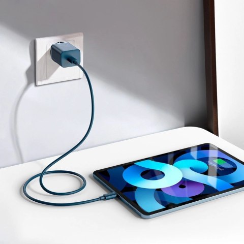 Baseus Super Si 1C szybka ładowarka USB Typ C 20W Power Delivery + kabel USB Typ C - Lightning 1m niebieski (TZCCSUP-B03) Baseus Super Si 1C szybka ładowarka USB Typ C 20W Power Delivery + kabel USB Typ C - Lightning 1m niebieski (TZCCSUP-B03)