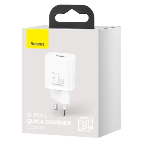 Baseus Super Si 1C szybka ładowarka USB Typ C 30W Power Delivery Quick Charge biały (CCSUP-J02) Baseus Super Si 1C szybka ładowarka USB Typ C 30W Power Delivery Quick Charge biały (CCSUP-J02)