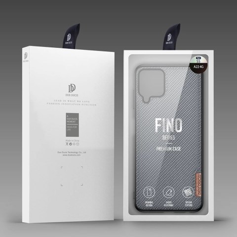 Dux Ducis Fino etui pokrowiec pokryty nylonowym materiałem Samsung Galaxy A22 4G szary Dux Ducis Fino etui pokrowiec pokryty nylonowym materiałem Samsung Galaxy A22 4G szary