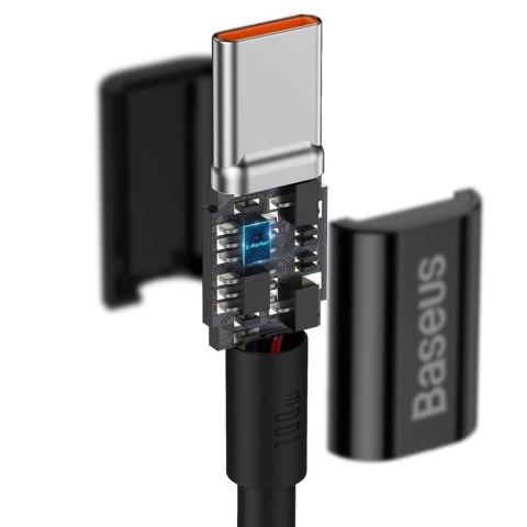Kabel Baseus CATYS-B01 USB-C - USB-C PD QC FCP 100W 5A 480Mb/s 1m - czarny Kabel Baseus CATYS-B01 USB-C - USB-C PD QC FCP 100W 5A 480Mb/s 1m - czarny