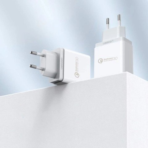 Ugreen CD122 szybka ładowarka sieciowa Quick Charge 3.0 18W 3A USB biały (10133) Ugreen CD122 szybka ładowarka sieciowa Quick Charge 3.0 18W 3A USB biały (10133)