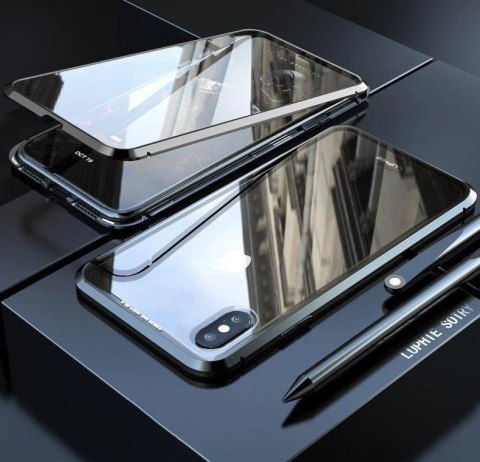 Wozinsky Full Magnetic Case magnetyczne etui 360 pokrowiec na przód i tył z wbudowanym szkłem Samsung Galaxy A72 4G czarno-przez Wozinsky Full Magnetic Case magnetyczne etui 360 pokrowiec na przód i tył z wbudowanym szkłem Samsung Galaxy A72 4G czarno-przez