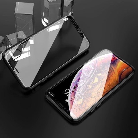 Wozinsky Full Magnetic Case magnetyczne etui 360 pokrowiec na przód i tył z wbudowanym szkłem Samsung Galaxy A72 4G czarno-przez Wozinsky Full Magnetic Case magnetyczne etui 360 pokrowiec na przód i tył z wbudowanym szkłem Samsung Galaxy A72 4G czarno-przez