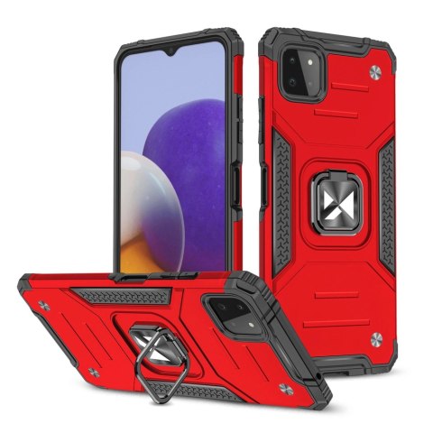 Wozinsky Ring Armor pancerne hybrydowe etui pokrowiec + magnetyczny uchwyt Samsung Galaxy A22 4G czerwony Wozinsky Ring Armor pancerne hybrydowe etui pokrowiec + magnetyczny uchwyt Samsung Galaxy A22 4G czerwony