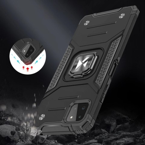 Wozinsky Ring Armor pancerne hybrydowe etui pokrowiec + magnetyczny uchwyt Samsung Galaxy A22 4G srebrny Wozinsky Ring Armor pancerne hybrydowe etui pokrowiec + magnetyczny uchwyt Samsung Galaxy A22 4G srebrny