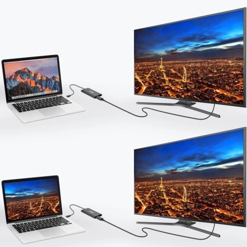 Choetech adapter przejściówka rozdzielacz USB Typ C Thunderbolt 3 (40Gbps) - 2x DisplayPort 4K 60Hz czarny (HUB-D03) Choetech adapter przejściówka rozdzielacz USB Typ C Thunderbolt 3 (40Gbps) - 2x DisplayPort 4K 60Hz czarny (HUB-D03)