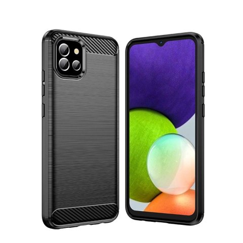 Carbon Case elastyczne etui pokrowiec Samsung A03S EU (166.5) czarny Carbon Case elastyczne etui pokrowiec Samsung A03S EU (166.5) czarny