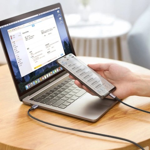 Kabel Ugreen US316 90120 USB-C - USB-C PD QC FCP 100W 5A 480Mb/s 3m - szary