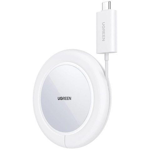 Ładowarka Ugreen CD245 40123 bezprzewodowa Qi / MagSafe 15W z kablem USB-C - biała Ładowarka Ugreen CD245 40123 bezprzewodowa Qi / MagSafe 15W z kablem USB-C - biała