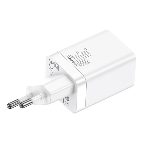 Baseus Super Si Pro szybka ładowarka USB / USB Typ C 30W Power Delivery Quick Charge biały (CCSUPP-E02) Baseus Super Si Pro szybka ładowarka USB / USB Typ C 30W Power Delivery Quick Charge biały (CCSUPP-E02)