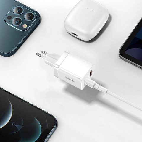 Baseus Super Si Pro szybka ładowarka USB / USB Typ C 30W Power Delivery Quick Charge biały (CCSUPP-E02) Baseus Super Si Pro szybka ładowarka USB / USB Typ C 30W Power Delivery Quick Charge biały (CCSUPP-E02)