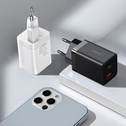 Baseus Super Si Pro szybka ładowarka USB / USB Typ C 30W Power Delivery Quick Charge biały (CCSUPP-E02) Baseus Super Si Pro szybka ładowarka USB / USB Typ C 30W Power Delivery Quick Charge biały (CCSUPP-E02)