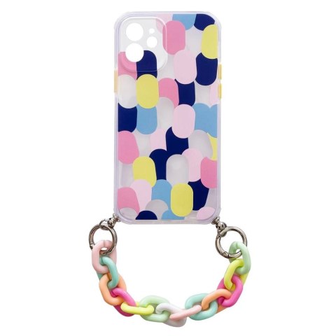 Color Chain Case żelowe elastyczne etui z łańcuchem łańcuszkiem zawieszką do iPhone 8 Plus / iPhone 7 Plus wielokolorowy Color Chain Case żelowe elastyczne etui z łańcuchem łańcuszkiem zawieszką do iPhone 8 Plus / iPhone 7 Plus wielokolorowy