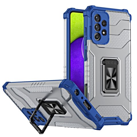 Crystal Ring Case pancerne hybrydowe etui pokrowiec + magnetyczny uchwyt Samsung Galaxy A72 4G niebieski Crystal Ring Case pancerne hybrydowe etui pokrowiec + magnetyczny uchwyt Samsung Galaxy A72 4G niebieski
