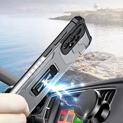 Crystal Ring Case pancerne hybrydowe etui pokrowiec + magnetyczny uchwyt Samsung Galaxy A72 4G niebieski Crystal Ring Case pancerne hybrydowe etui pokrowiec + magnetyczny uchwyt Samsung Galaxy A72 4G niebieski