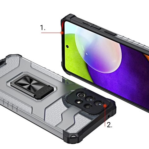Crystal Ring Case pancerne hybrydowe etui pokrowiec + magnetyczny uchwyt Samsung Galaxy A72 4G niebieski Crystal Ring Case pancerne hybrydowe etui pokrowiec + magnetyczny uchwyt Samsung Galaxy A72 4G niebieski