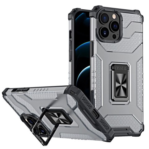 Crystal Ring Case pancerne hybrydowe etui pokrowiec + magnetyczny uchwyt iPhone 12 Pro Max czarny Crystal Ring Case pancerne hybrydowe etui pokrowiec + magnetyczny uchwyt iPhone 12 Pro Max czarny