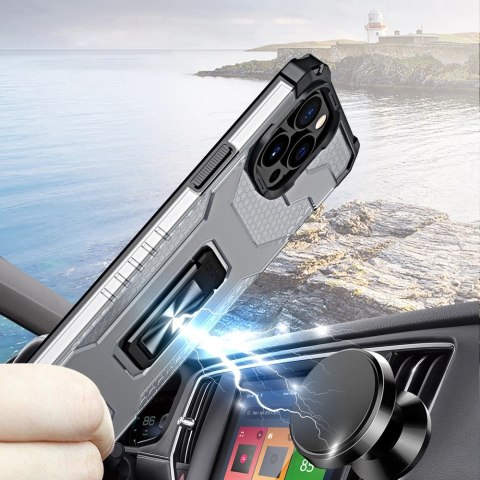 Crystal Ring Case pancerne hybrydowe etui pokrowiec + magnetyczny uchwyt iPhone 13 Pro czerwony Crystal Ring Case pancerne hybrydowe etui pokrowiec + magnetyczny uchwyt iPhone 13 Pro czerwony