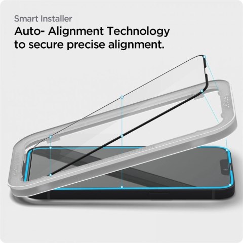 Szkło hartowane Spigen ALM Glass FC na iPhone 13 / 13 Pro / 14 / 16e - czarne 2 szt. Szkło hartowane Spigen ALM Glass FC na iPhone 13 / 13 Pro / 14 / 16e - czarne 2 szt.