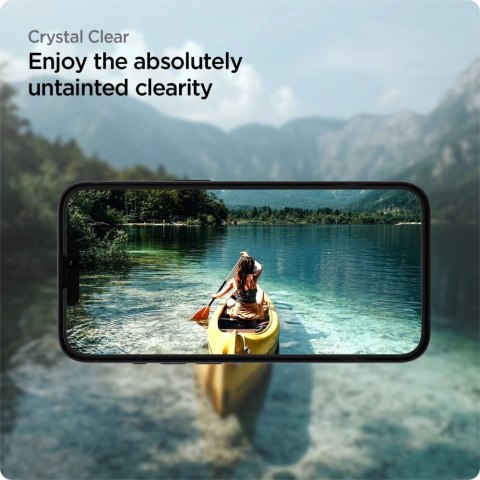 Szkło hartowane Spigen ALM Glass FC na iPhone 13 / 13 Pro / 14 / 16e - czarne 2 szt. Szkło hartowane Spigen ALM Glass FC na iPhone 13 / 13 Pro / 14 / 16e - czarne 2 szt.