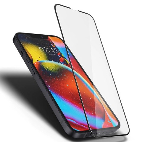 Szkło hartowane Spigen Glass FC na iPhone 13 / 13 Pro / 14 / 16e - czarne Szkło hartowane Spigen Glass FC na iPhone 13 / 13 Pro / 14 / 16e - czarne
