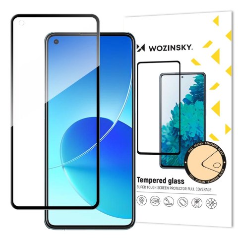 Wozinsky super wytrzymałe szkło hartowane Full Glue na cały ekran z ramką Case Friendly Oppo Reno6 4G czarny Wozinsky super wytrzymałe szkło hartowane Full Glue na cały ekran z ramką Case Friendly Oppo Reno6 4G czarny