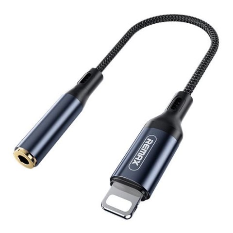 Remax Sury Series adapter przejściówka Lightning - mini jack 3,5mm 0,13m grafitowy (RL-LA13i) Remax Sury Series adapter przejściówka Lightning - mini jack 3,5mm 0,13m grafitowy (RL-LA13i)