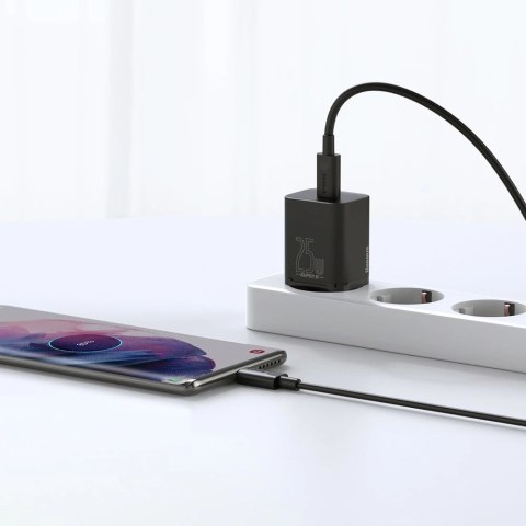Baseus Super Si 1C szybka ładowarka USB Typ C 25W Power Delivery Quick Charge czarny (CCSP020101) Baseus Super Si 1C szybka ładowarka USB Typ C 25W Power Delivery Quick Charge czarny (CCSP020101)
