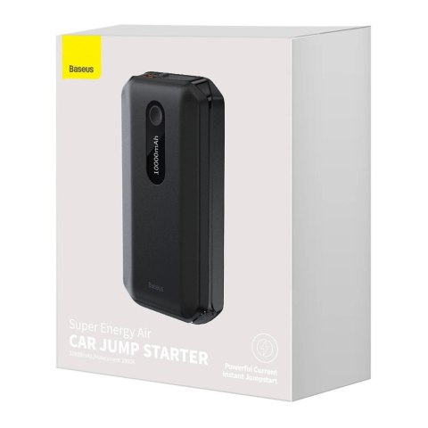Baseus powerbank Power Starter Jump Starter urządzenie rozruchowe booster 10000mAh 12V (1000A / 500A) + kable krokodylki czarny Baseus powerbank Power Starter Jump Starter urządzenie rozruchowe booster 10000mAh 12V (1000A / 500A) + kable krokodylki czarny