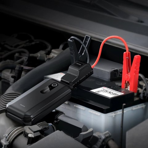 Baseus powerbank Power Starter Jump Starter urządzenie rozruchowe booster 10000mAh 12V (1000A / 500A) + kable krokodylki czarny Baseus powerbank Power Starter Jump Starter urządzenie rozruchowe booster 10000mAh 12V (1000A / 500A) + kable krokodylki czarny