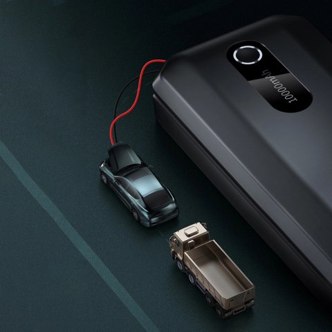 Baseus powerbank Power Starter Jump Starter urządzenie rozruchowe booster 10000mAh 12V (1000A / 500A) + kable krokodylki czarny Baseus powerbank Power Starter Jump Starter urządzenie rozruchowe booster 10000mAh 12V (1000A / 500A) + kable krokodylki czarny