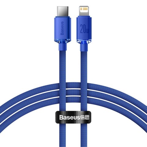 Kabel Baseus CAJY000203 Lightning - USB-C PD 20W 480Mb/s 1,2m - niebieski Kabel Baseus CAJY000203 Lightning - USB-C PD 20W 480Mb/s 1,2m - niebieski