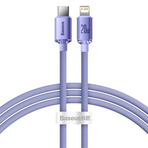 Kabel Baseus CAJY000205 Lightning - USB-C PD 20W 480Mb/s 1,2m - fioletowy Kabel Baseus CAJY000205 Lightning - USB-C PD 20W 480Mb/s 1,2m - fioletowy