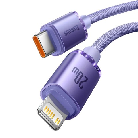 Kabel Baseus CAJY000205 Lightning - USB-C PD 20W 480Mb/s 1,2m - fioletowy Kabel Baseus CAJY000205 Lightning - USB-C PD 20W 480Mb/s 1,2m - fioletowy