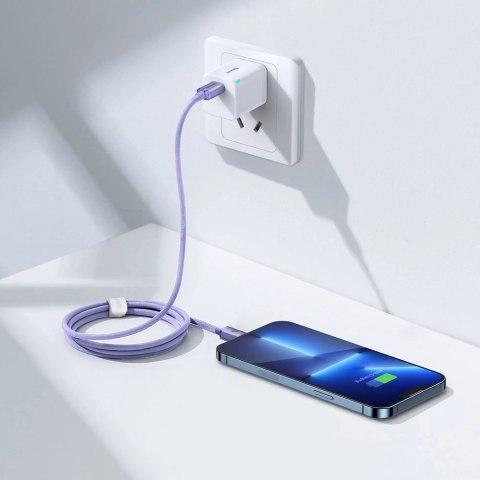 Kabel Baseus CAJY000205 Lightning - USB-C PD 20W 480Mb/s 1,2m - fioletowy Kabel Baseus CAJY000205 Lightning - USB-C PD 20W 480Mb/s 1,2m - fioletowy