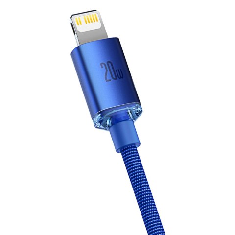 Kabel Baseus CAJY000303 Lightning - USB-C PD 20W 480Mb/s 2m - niebieski Kabel Baseus CAJY000303 Lightning - USB-C PD 20W 480Mb/s 2m - niebieski
