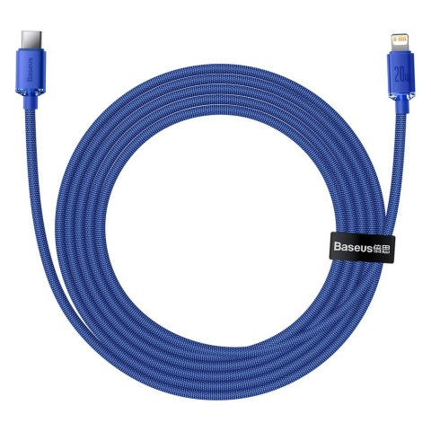 Kabel Baseus CAJY000303 Lightning - USB-C PD 20W 480Mb/s 2m - niebieski Kabel Baseus CAJY000303 Lightning - USB-C PD 20W 480Mb/s 2m - niebieski