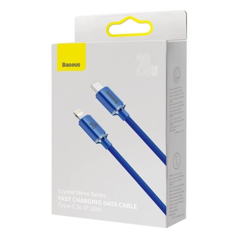 Kabel Baseus CAJY000303 Lightning - USB-C PD 20W 480Mb/s 2m - niebieski Kabel Baseus CAJY000303 Lightning - USB-C PD 20W 480Mb/s 2m - niebieski