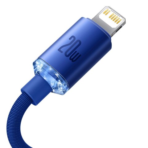 Kabel Baseus CAJY000303 Lightning - USB-C PD 20W 480Mb/s 2m - niebieski Kabel Baseus CAJY000303 Lightning - USB-C PD 20W 480Mb/s 2m - niebieski