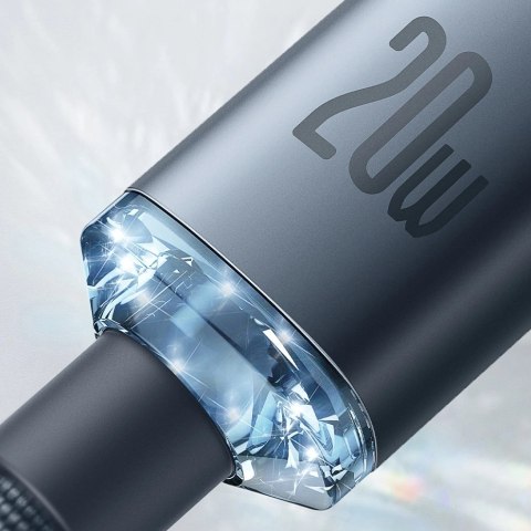 Kabel Baseus CAJY000303 Lightning - USB-C PD 20W 480Mb/s 2m - niebieski Kabel Baseus CAJY000303 Lightning - USB-C PD 20W 480Mb/s 2m - niebieski
