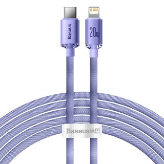 Kabel Baseus CAJY000305 Lightning - USB-C PD 20W 480Mb/s 2m - fioletowy