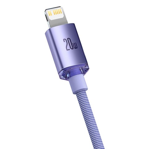 Kabel Baseus CAJY000305 Lightning - USB-C PD 20W 480Mb/s 2m - fioletowy Kabel Baseus CAJY000305 Lightning - USB-C PD 20W 480Mb/s 2m - fioletowy