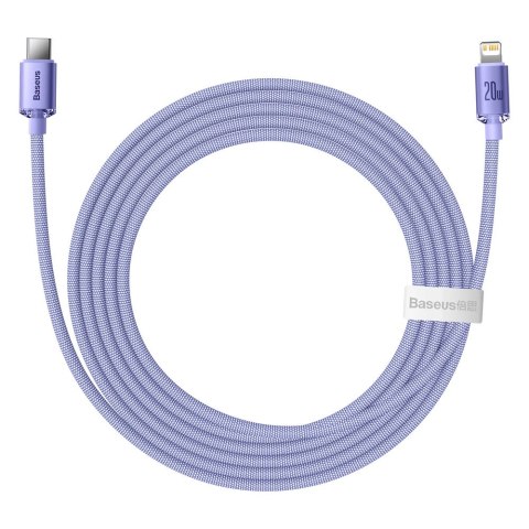 Kabel Baseus CAJY000305 Lightning - USB-C PD 20W 480Mb/s 2m - fioletowy Kabel Baseus CAJY000305 Lightning - USB-C PD 20W 480Mb/s 2m - fioletowy
