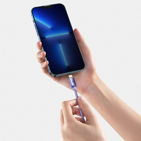 Kabel Baseus CAJY000305 Lightning - USB-C PD 20W 480Mb/s 2m - fioletowy Kabel Baseus CAJY000305 Lightning - USB-C PD 20W 480Mb/s 2m - fioletowy